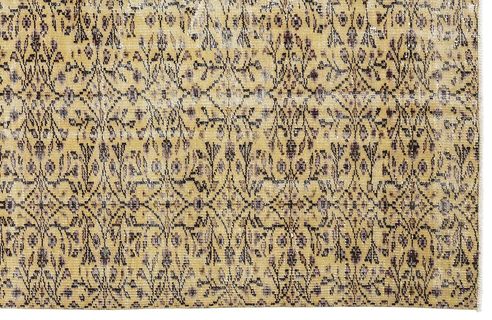 Retro Design Naturel Over Dyed Vintage Rug 6'1'' x 8'9'' ft 186 x 267 cm