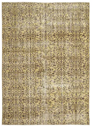 Retro Design Naturel Over Dyed Vintage Rug 6'1'' x 8'9'' ft 186 x 267 cm