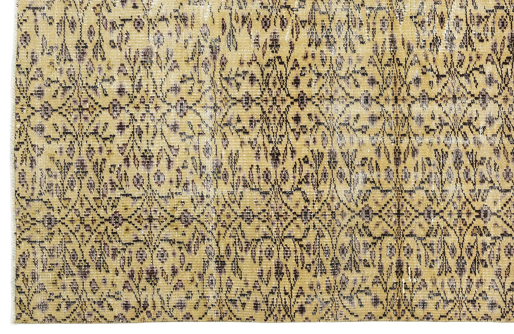 Retro Design Naturel Over Dyed Vintage Rug 6'1'' x 8'9'' ft 186 x 267 cm