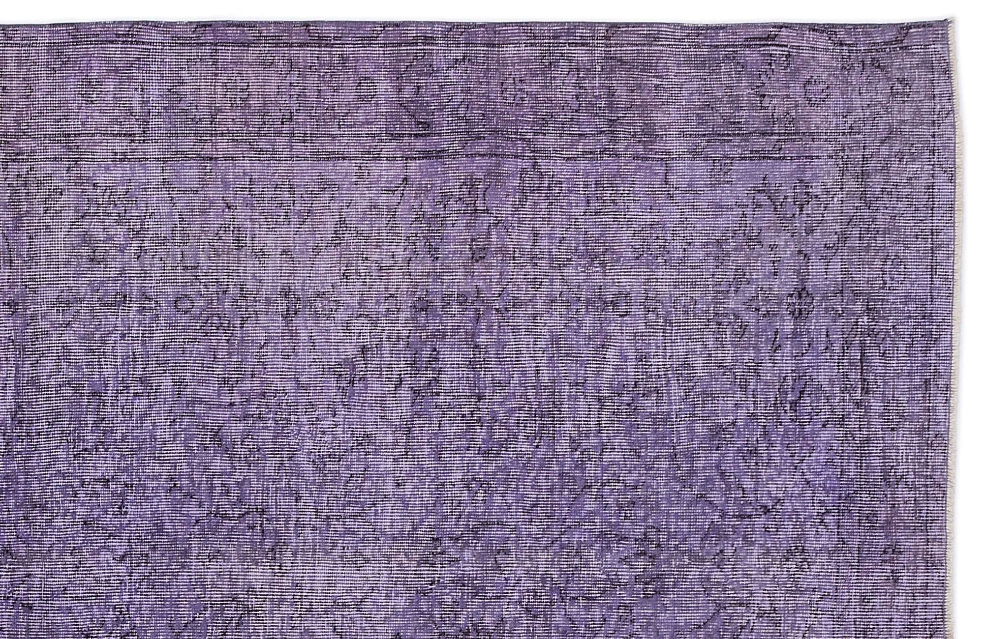 Retro Design Purple Over Dyed Vintage Rug 5'1'' x 8'9'' ft 154 x 266 cm