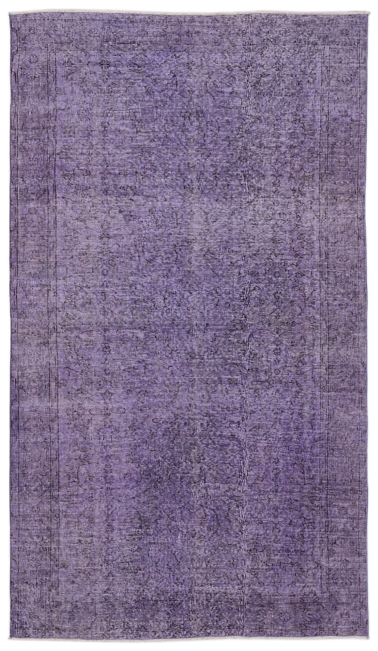Retro Design Purple Over Dyed Vintage Rug 5'1'' x 8'9'' ft 154 x 266 cm