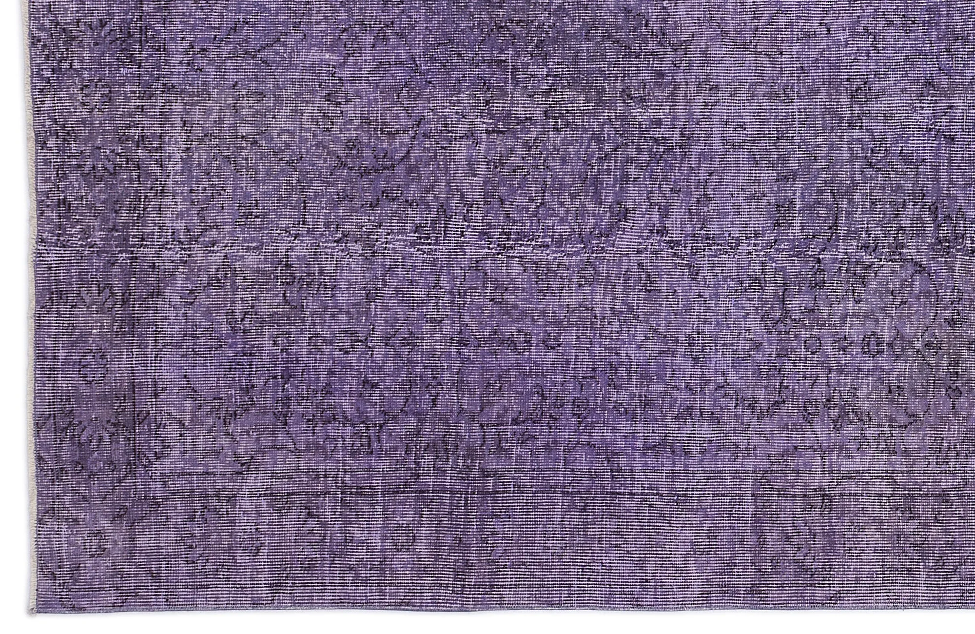 Retro Design Purple Over Dyed Vintage Rug 5'1'' x 8'9'' ft 154 x 266 cm