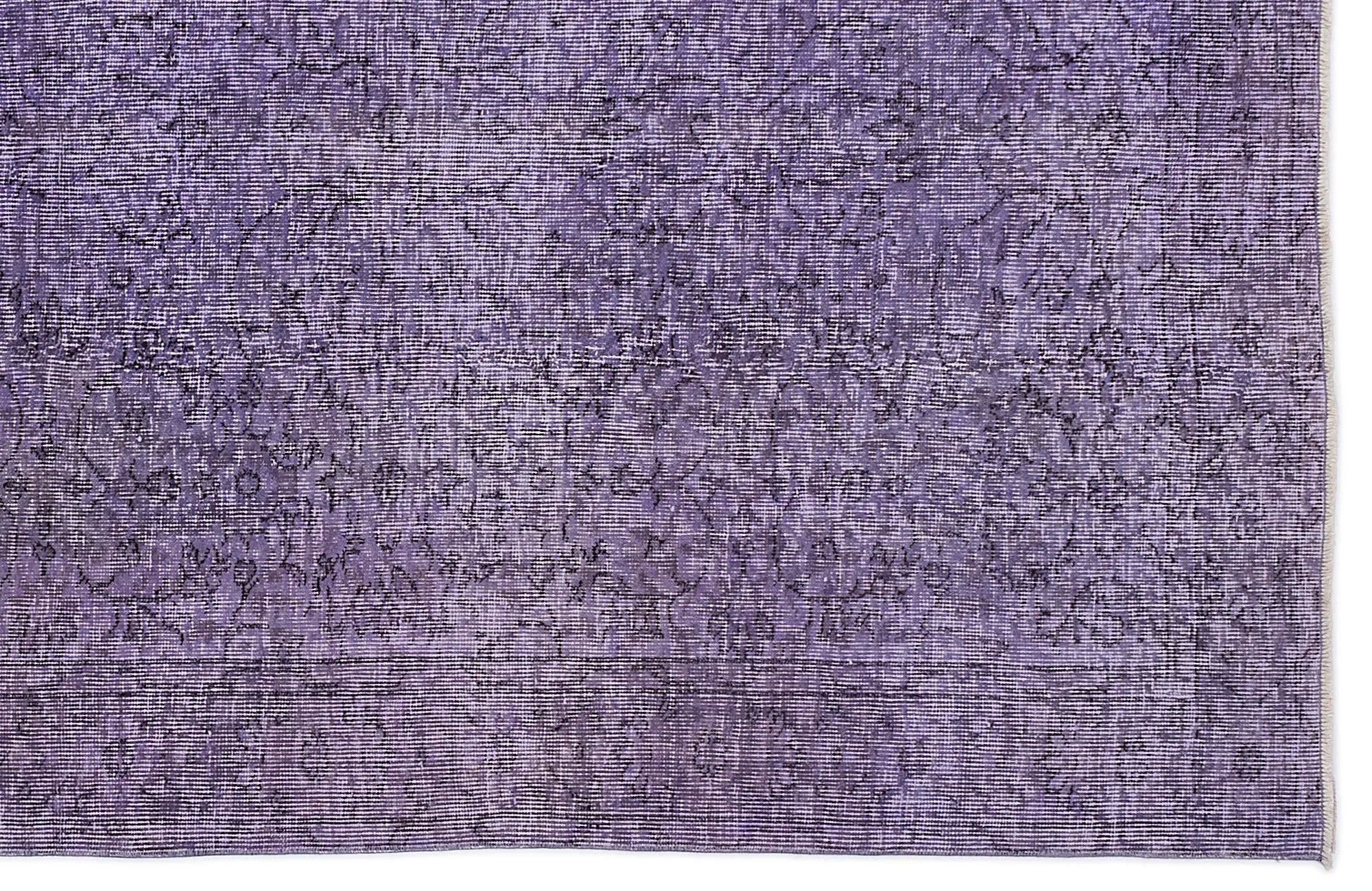 Retro Design Purple Over Dyed Vintage Rug 5'1'' x 8'9'' ft 154 x 266 cm