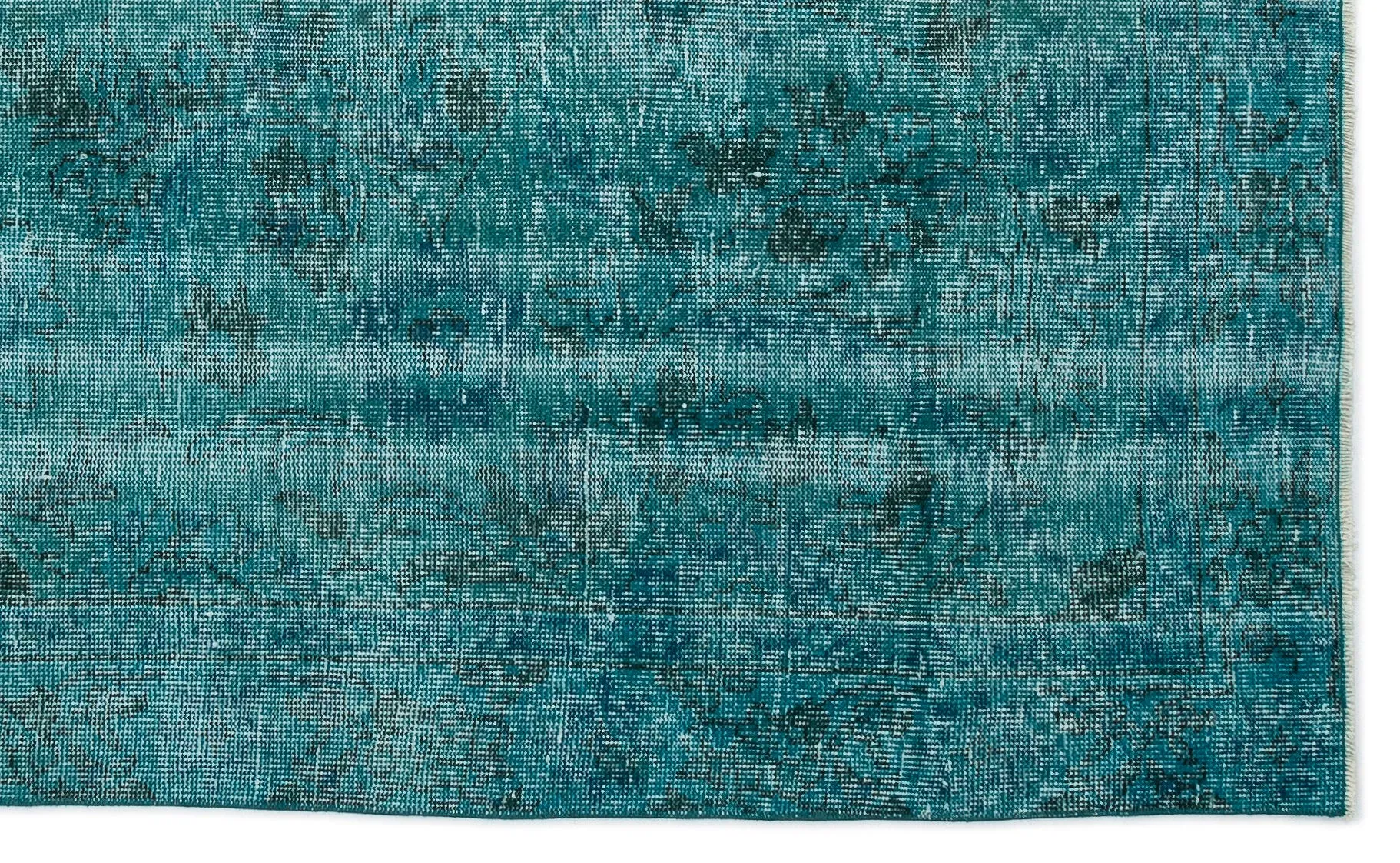 Retro Design Stone Blue Over Dyed Vintage Rug 5'3'' x 8'8'' ft 161 x 264 cm