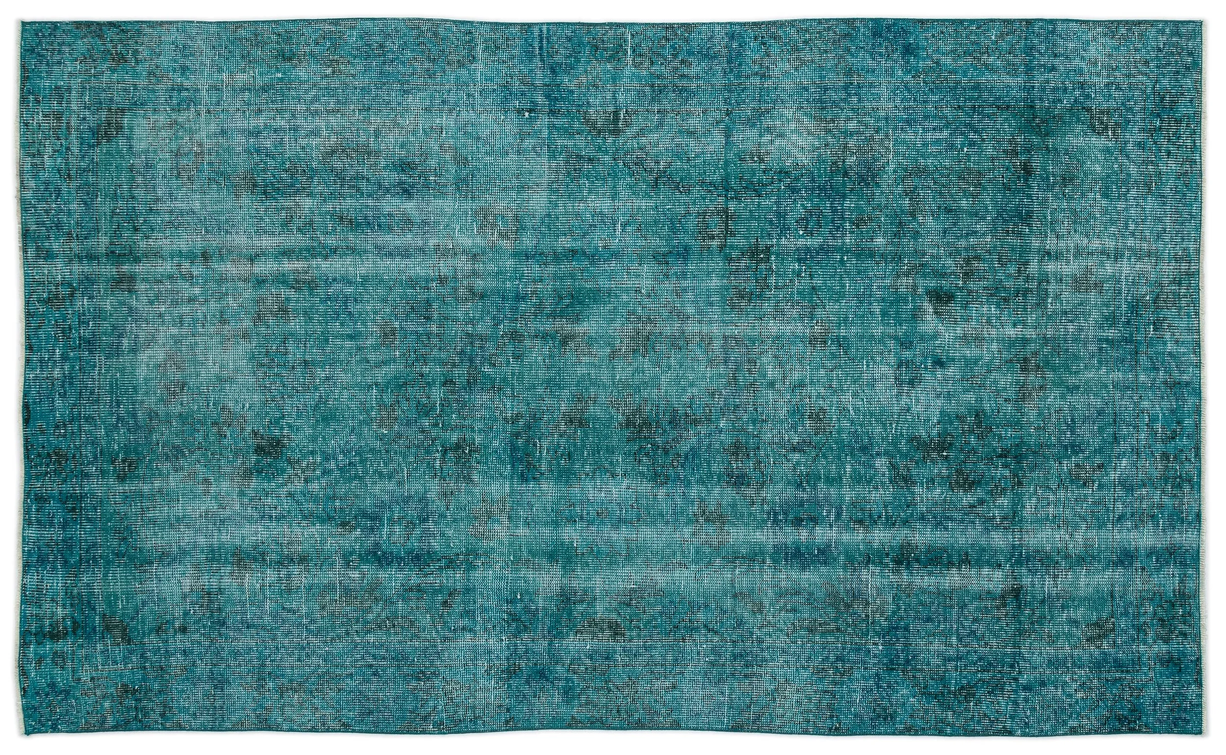 Retro Design Stone Blue Over Dyed Vintage Rug 5'3'' x 8'8'' ft 161 x 264 cm