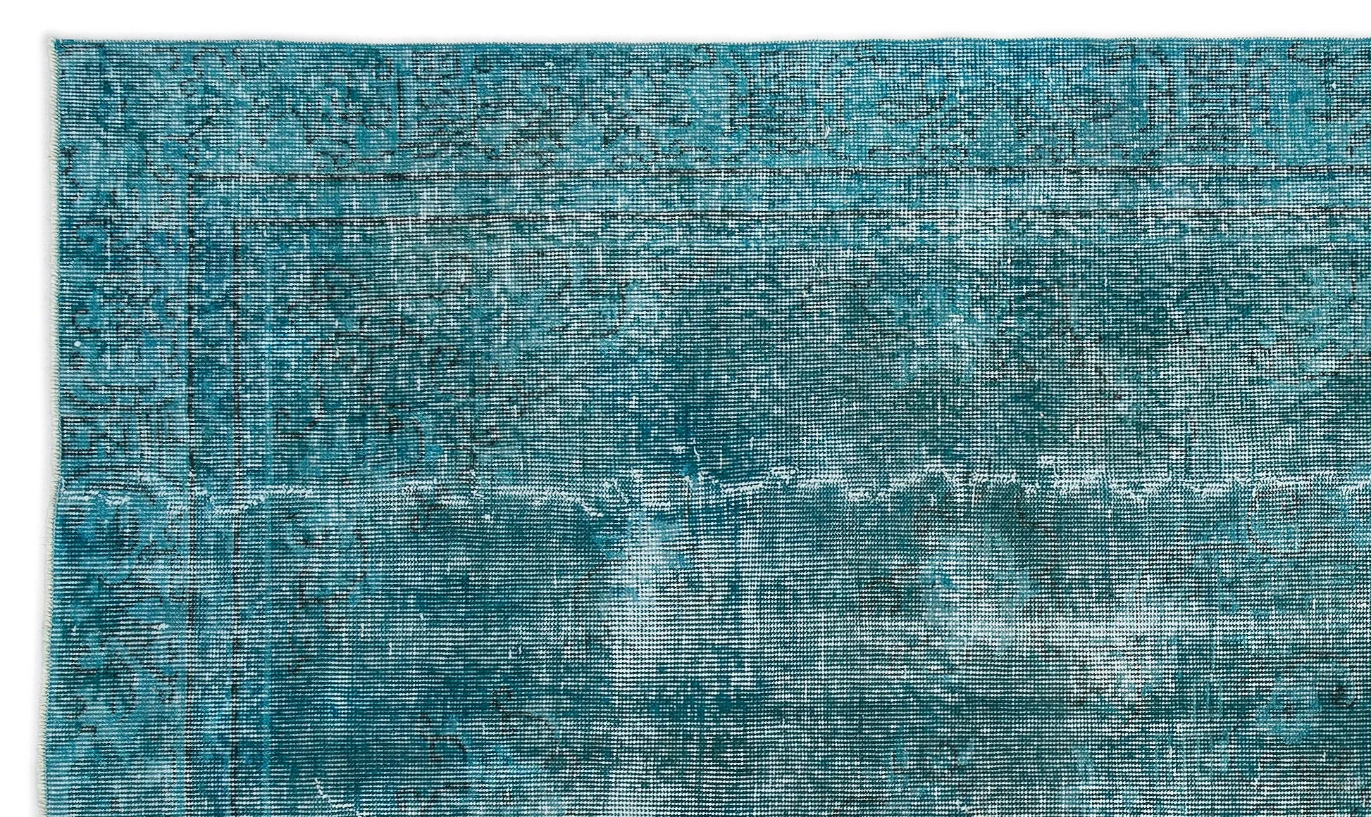 Retro Design Stone Blue Over Dyed Vintage Rug 5'4'' x 8'12'' ft 162 x 274 cm