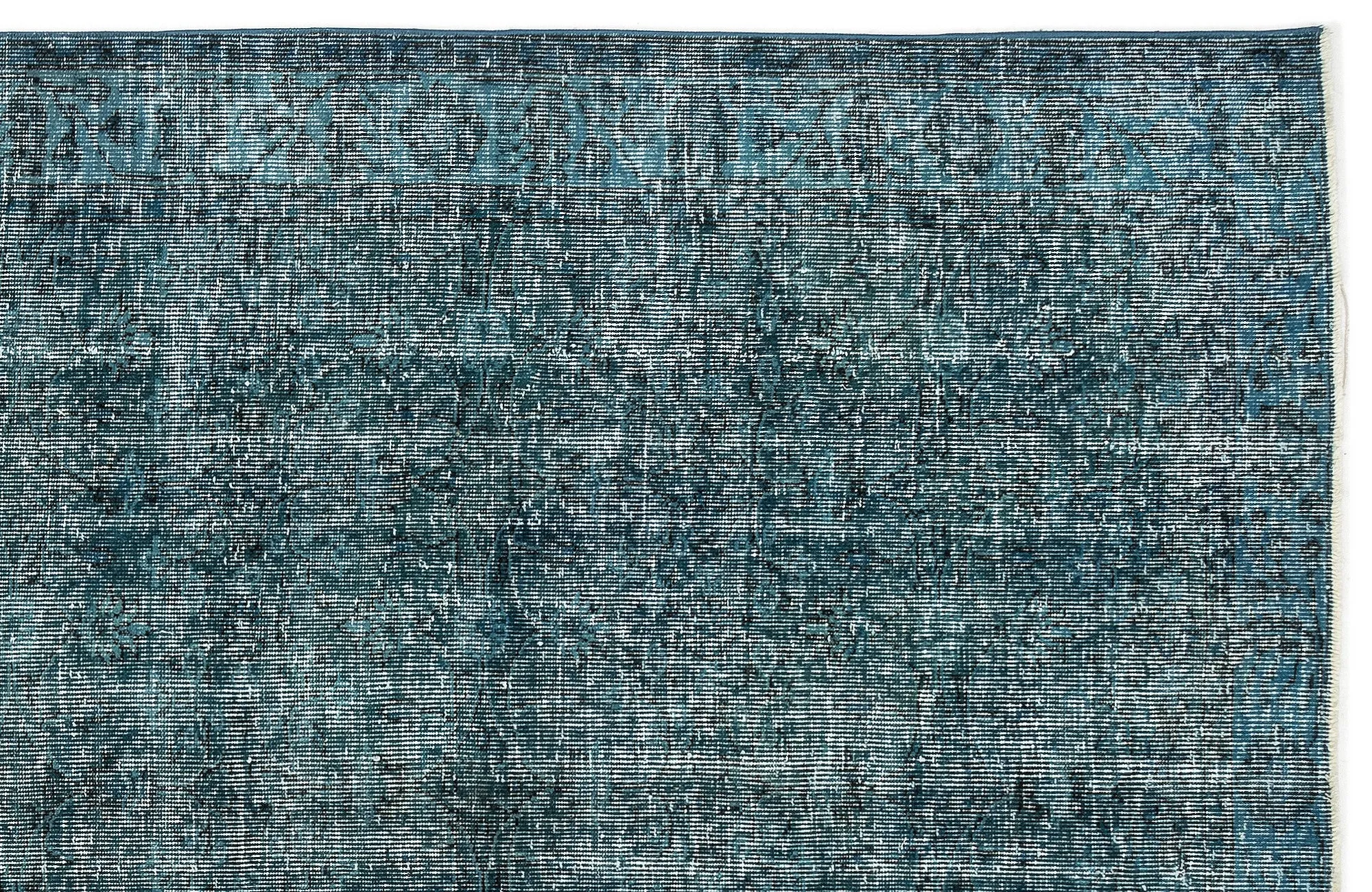 Retro Design Stone Blue Over Dyed Vintage Rug 5'6'' x 8'9'' ft 168 x 266 cm