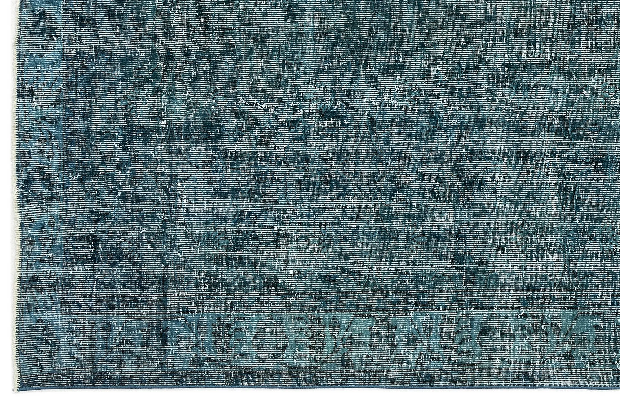 Retro Design Stone Blue Over Dyed Vintage Rug 5'6'' x 8'9'' ft 168 x 266 cm