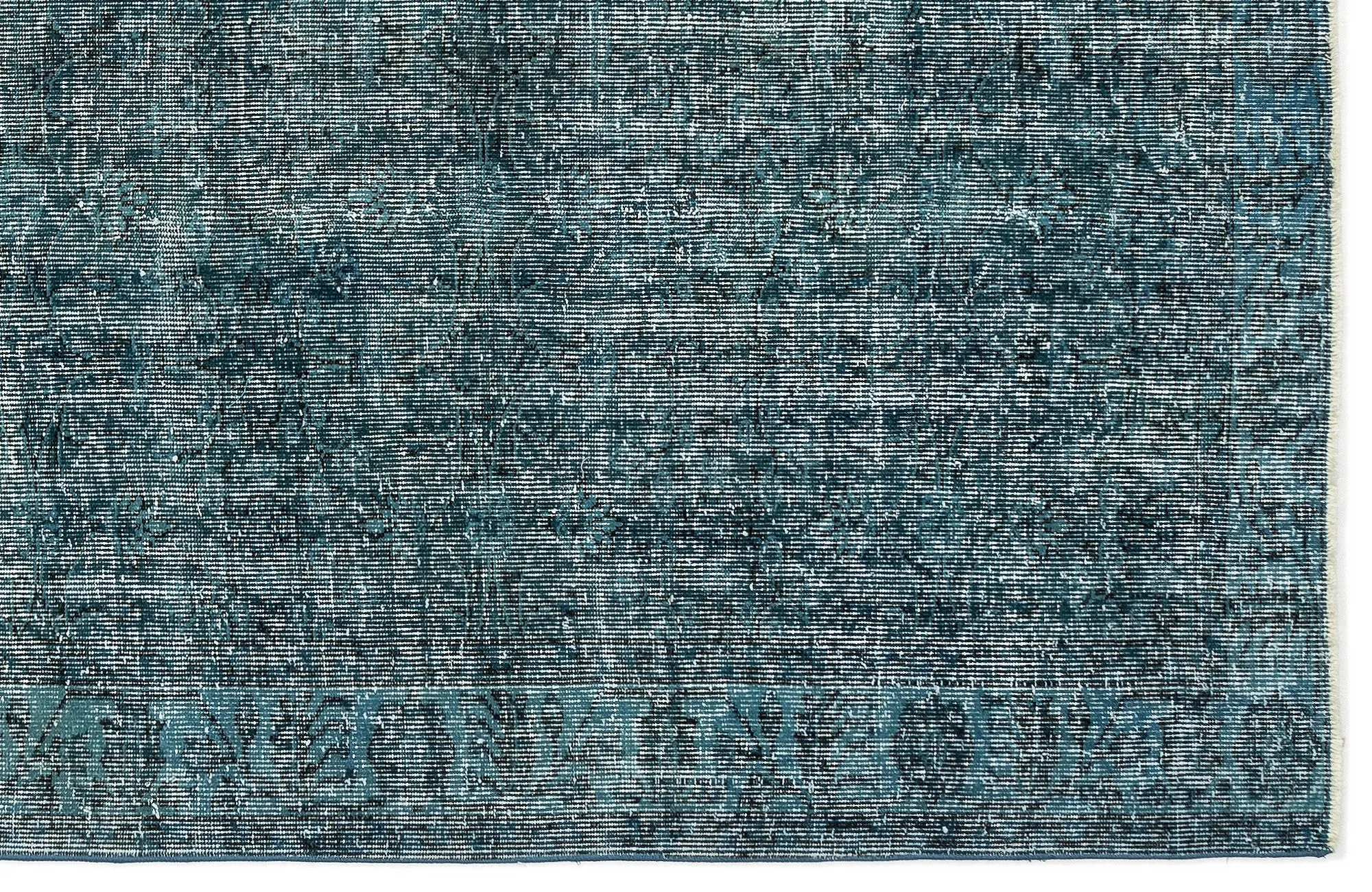 Retro Design Stone Blue Over Dyed Vintage Rug 5'6'' x 8'9'' ft 168 x 266 cm
