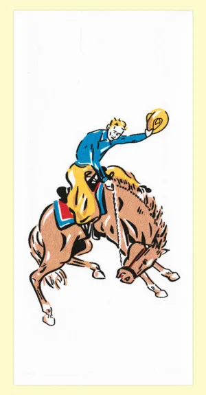 Retro Kitchen Towel - Bucking Bronco