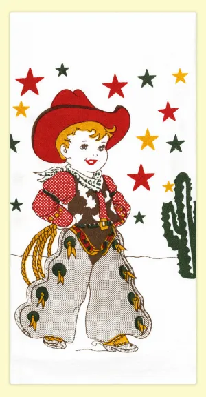 Retro Kitchen Towel -Little Cowboy
