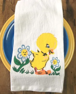 Retro Kitchen Towel - Spring Duckling