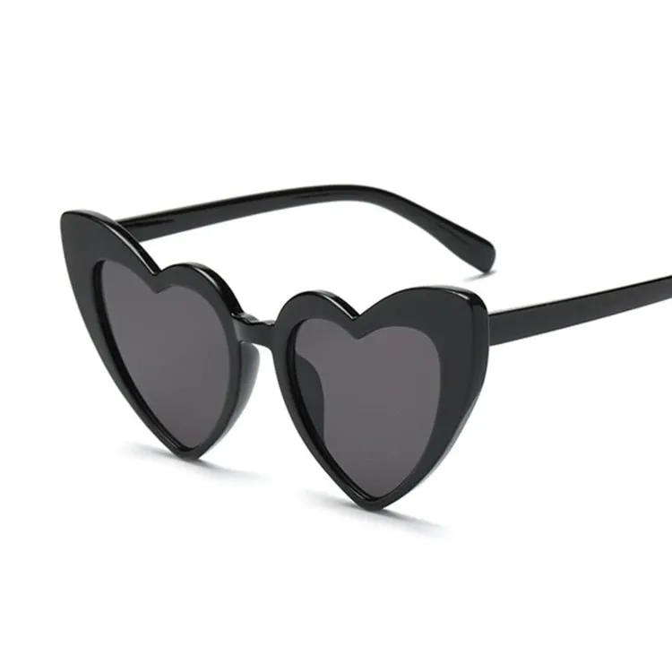 Retro Romance: Vintage Heart Shaped Sunglasses