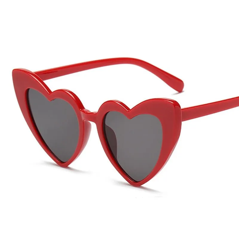Retro Romance: Vintage Heart Shaped Sunglasses