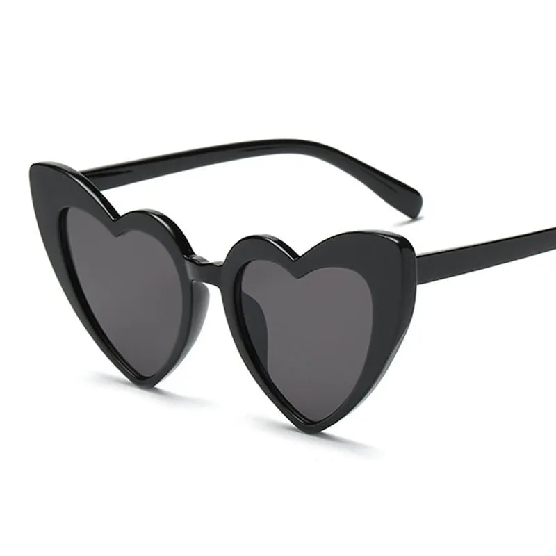 Retro Romance: Vintage Heart Shaped Sunglasses