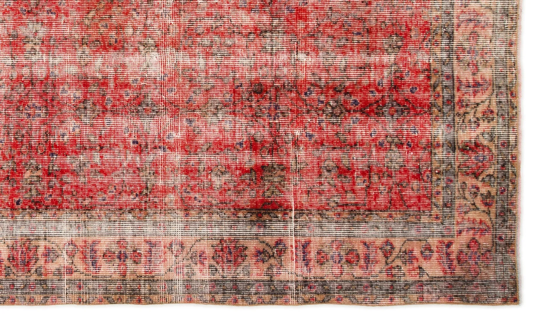 Retro Style Blush Over Dyed Vintage Rug 5'4'' x 8'7'' ft 162 x 262 cm