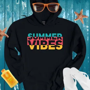 Retro Style Summer Vibes Teal And Yellow Hoodie