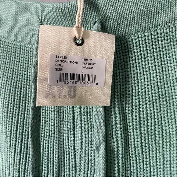 REVOLVE SER.O.YA Crochet Knit Short coastal Cottage Spring pastel Green NEW L