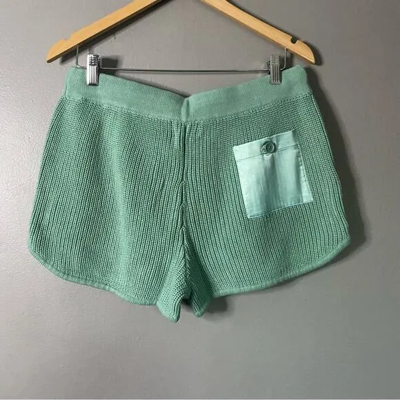 REVOLVE SER.O.YA Crochet Knit Short coastal Cottage Spring pastel Green NEW L