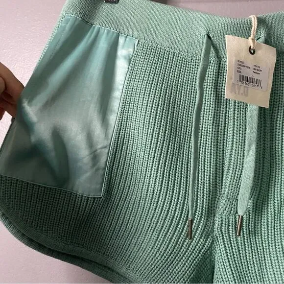 REVOLVE SER.O.YA Crochet Knit Short coastal Cottage Spring pastel Green NEW L