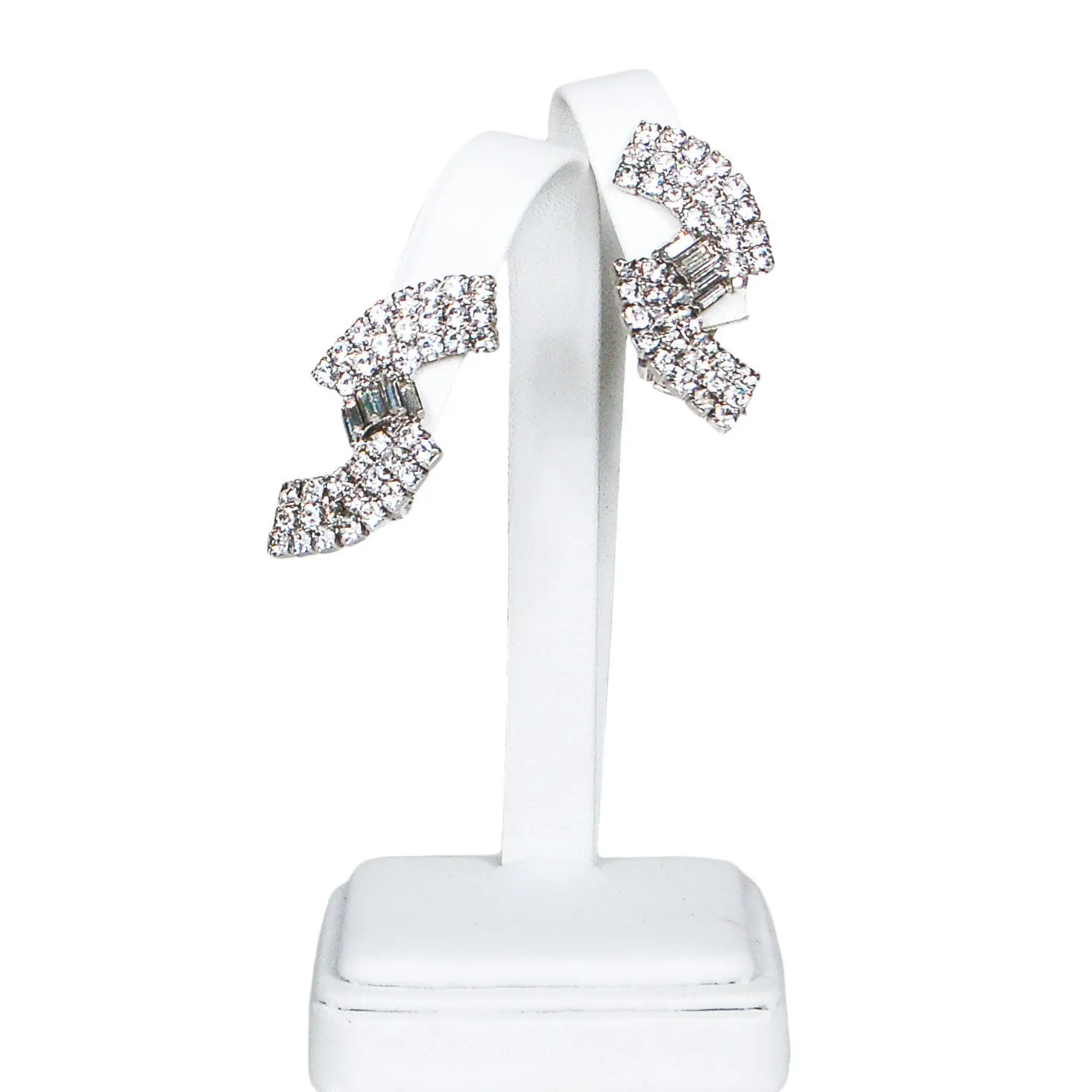 Rhinestone Wave Ear Crawler Earrings