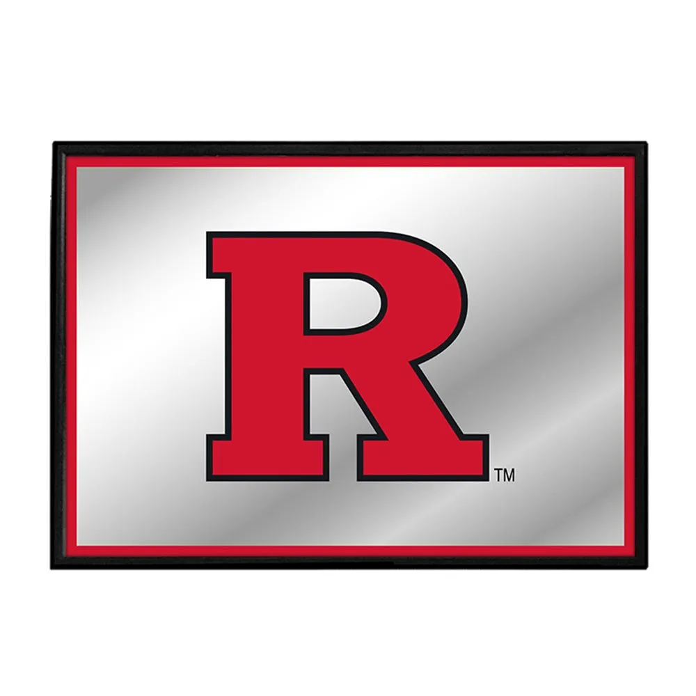 Rutgers Scarlet Knights: Framed Mirrored Wall Sign