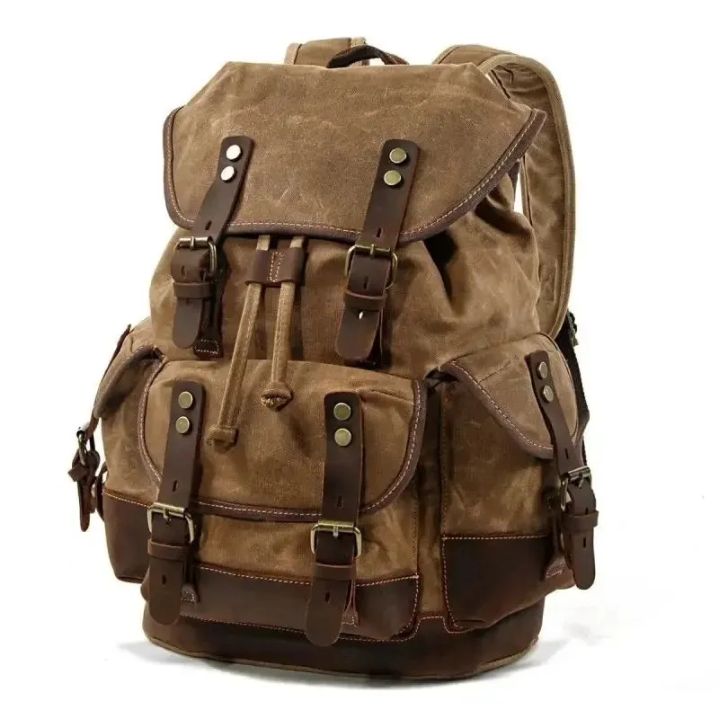 Sac à Dos Vintage moto - Retro marron