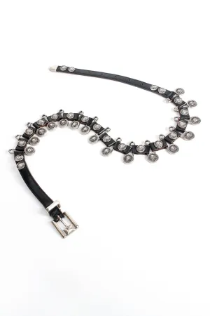Safety Pin Leather Link Belt