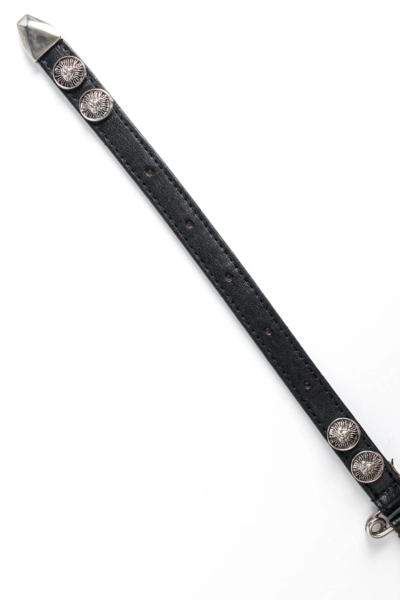 Safety Pin Leather Link Belt
