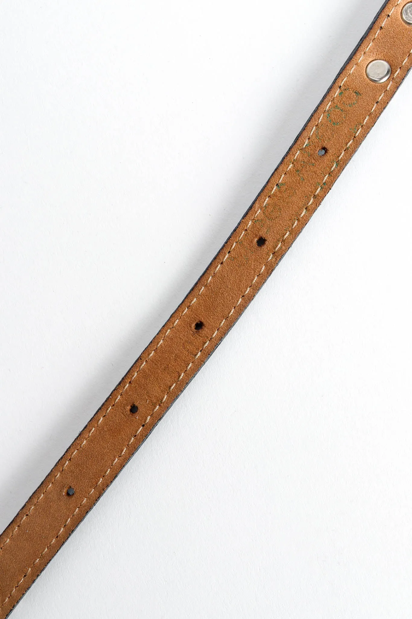 Safety Pin Leather Link Belt