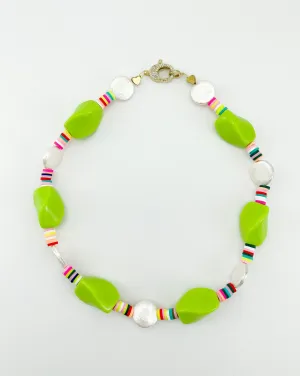Saif Apple Green Statement Necklace