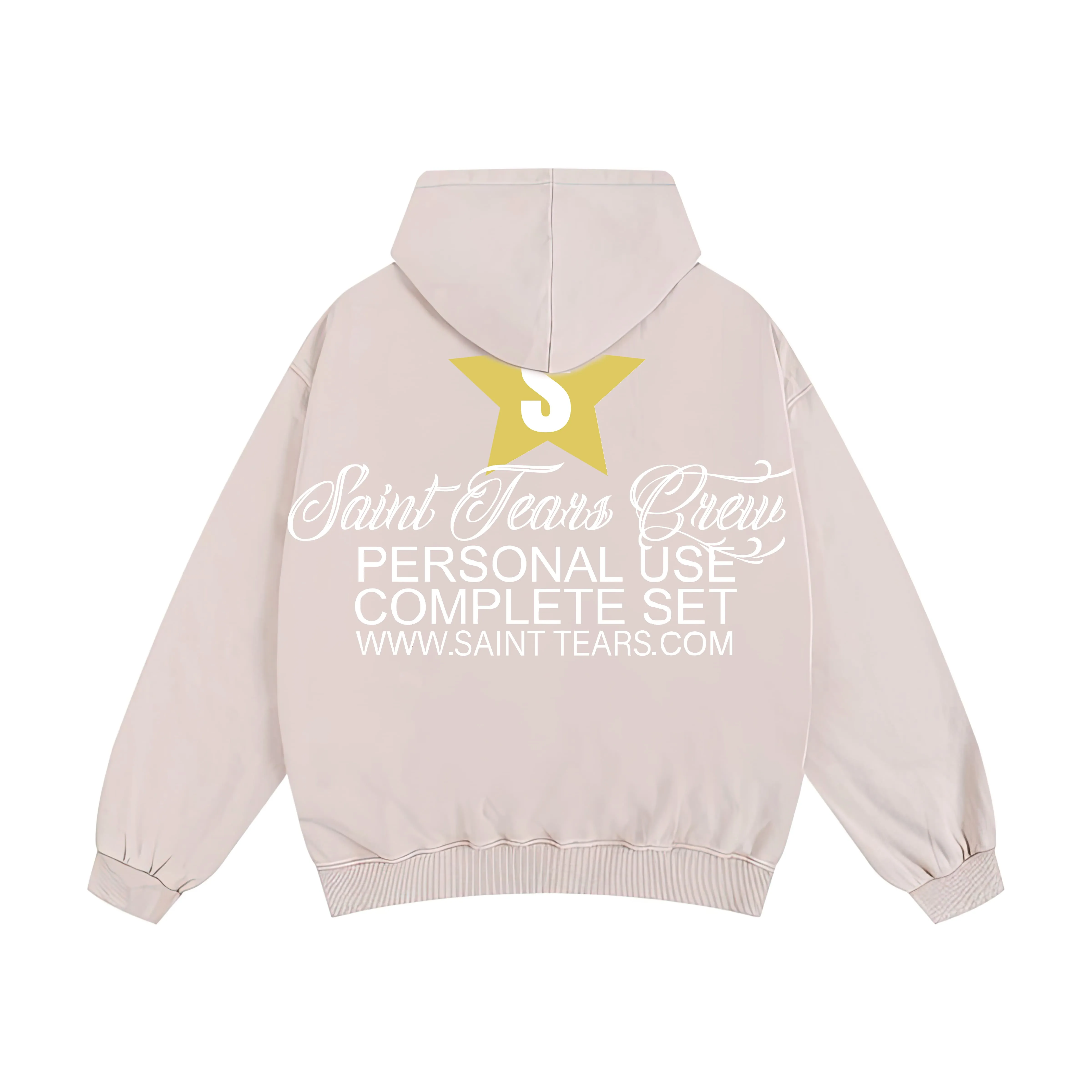 Saint Tears Salt-Washed Full-Zip Hoodie - Washed Beige