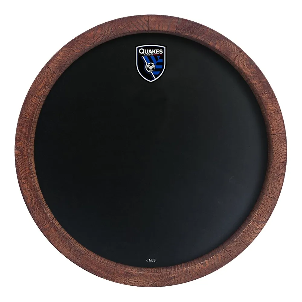 San Jose Earthquakes: Chalkboard "Faux" Barrel Top Sign