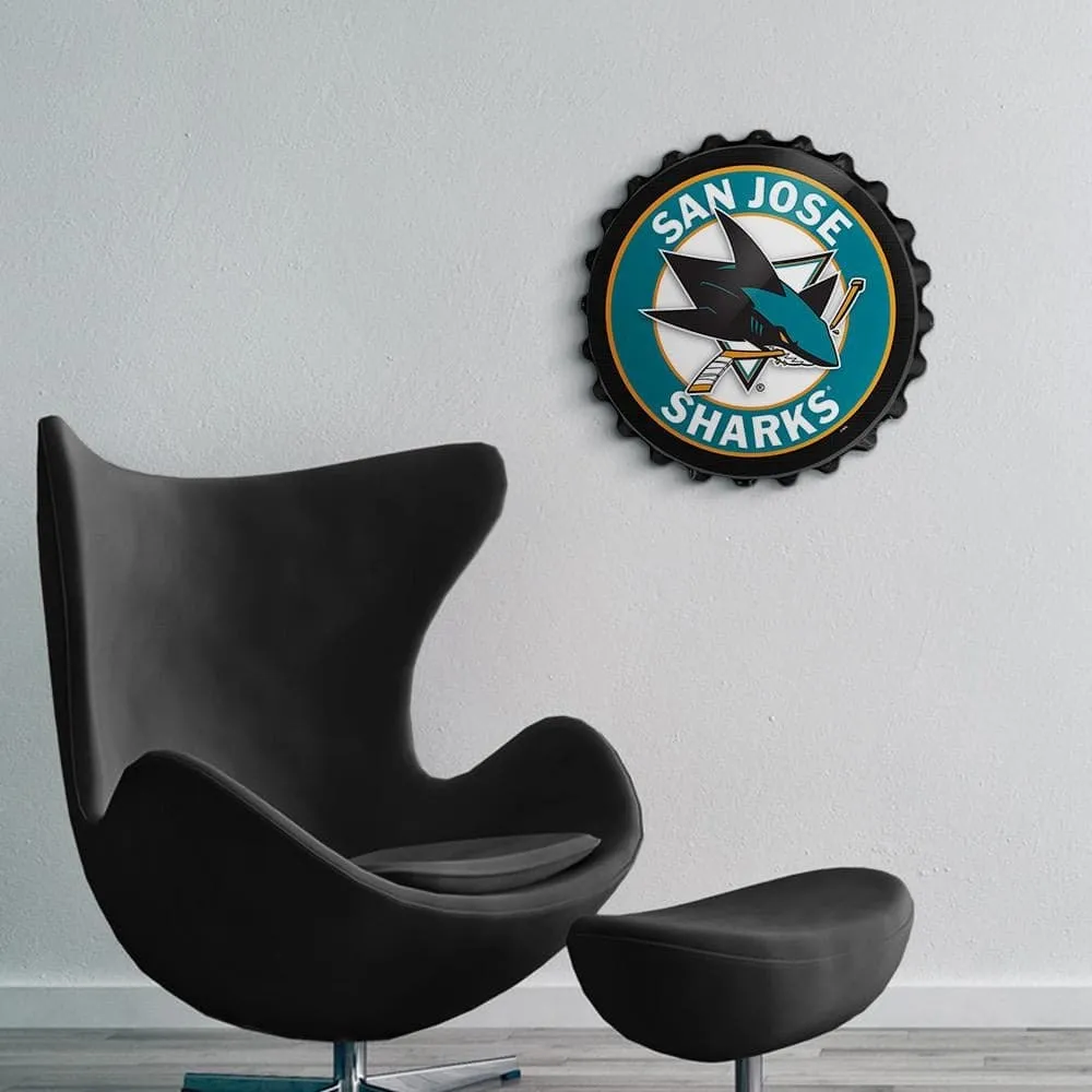 San Jose Sharks: Bottle Cap Wall Sign