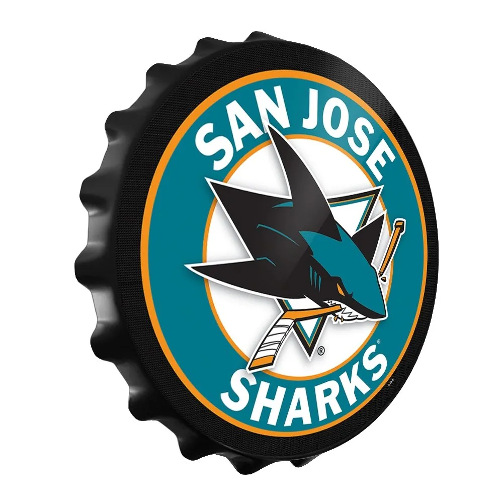 San Jose Sharks: Bottle Cap Wall Sign