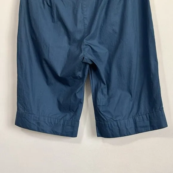 Sandro Shorts Size 6 12&quot; Inseam Cotton Bermuda Classic Teal Summer Casual NWOT