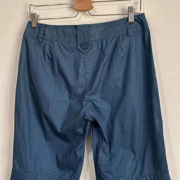 Sandro Shorts Size 6 12&quot; Inseam Cotton Bermuda Classic Teal Summer Casual NWOT