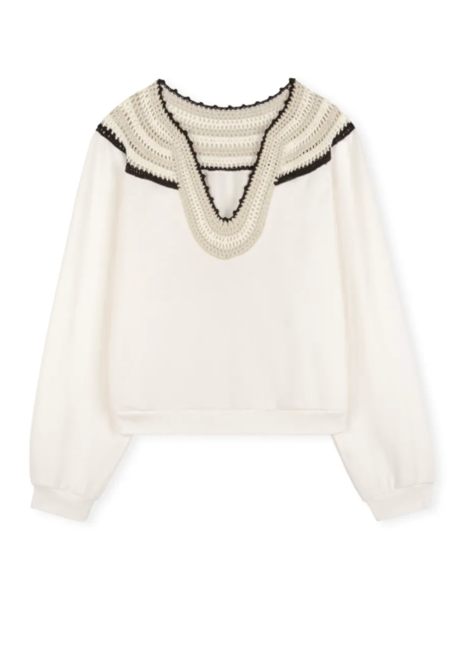 SAVA IN IVORY WITH CROCHET
