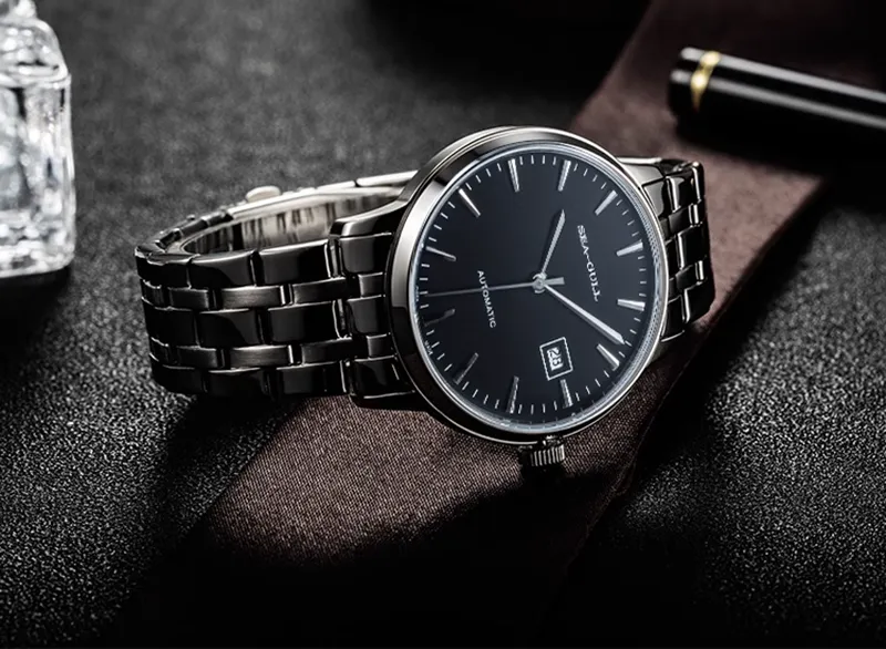 Sea-Gull Simple Business 40mm Exhibition Back Automatic Men's Watch D816.457