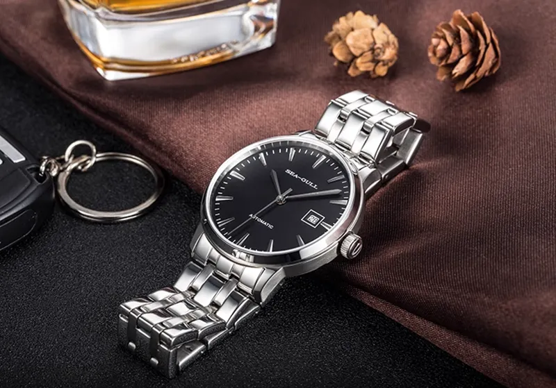 Sea-Gull Simple Business 40mm Exhibition Back Automatic Men's Watch D816.457
