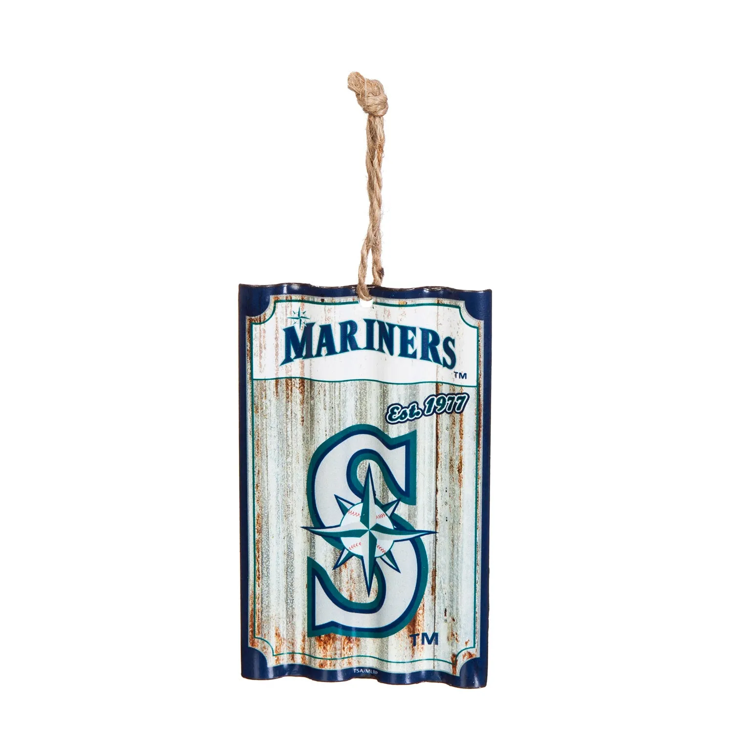 Seattle Mariners, Metal Corrugate Ornament,3ot4224mc