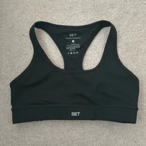 Set Active dark green sports bra
