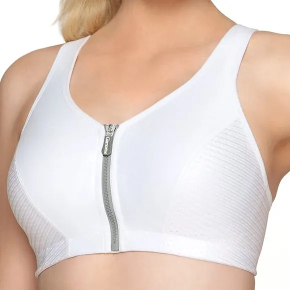 Set of 3! 32D Glamorise SPORT Bra (DOUBLE-LAYER) Wicking (HIGH-IMPACT) WHITE NEW