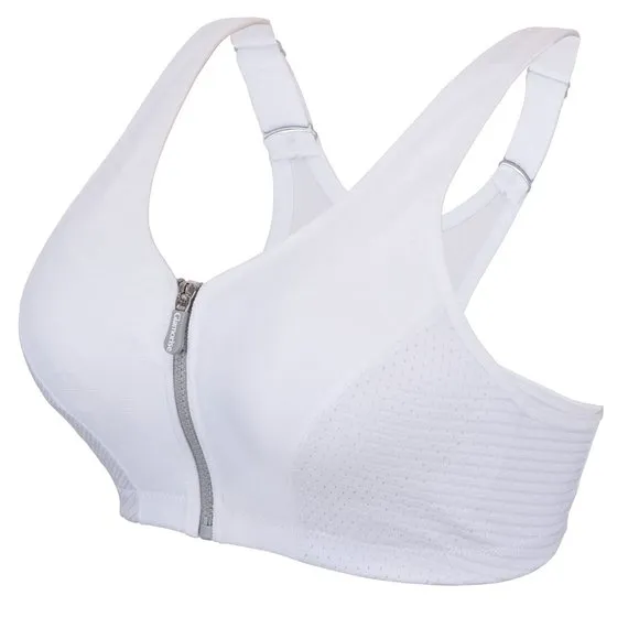 Set of 3! 32D Glamorise SPORT Bra (DOUBLE-LAYER) Wicking (HIGH-IMPACT) WHITE NEW