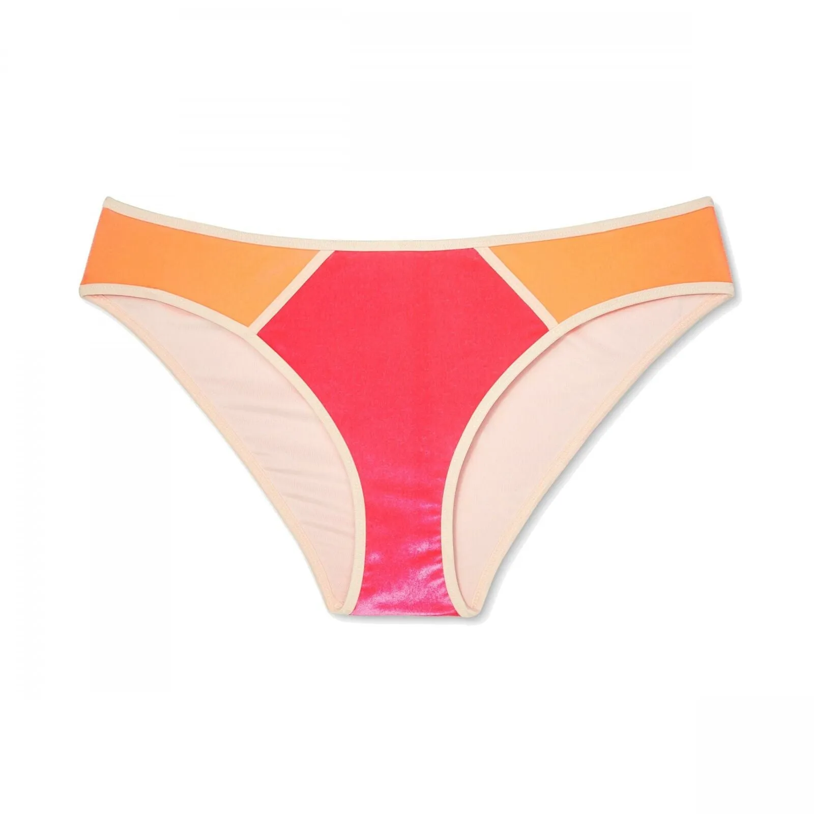Shade & Shore Women's Sun Coast Cheeky Velvet Color Block Bikini Bottom