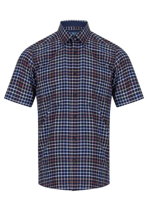 Short Sleeve Check Shirt - Red 64