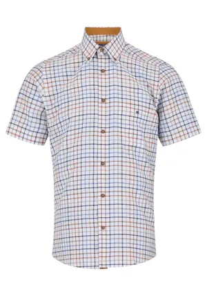 Short Sleeve Check Shirt - Tan 45