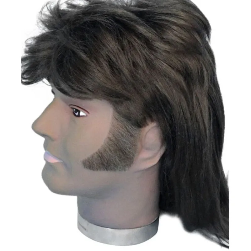 Sideburns 70's Curved Human Hair - Thick