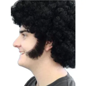 Sideburns 70's Curved Human Hair - Thick
