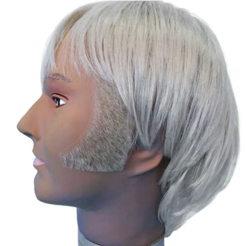 Sideburns 70's Curved Human Hair - Thick
